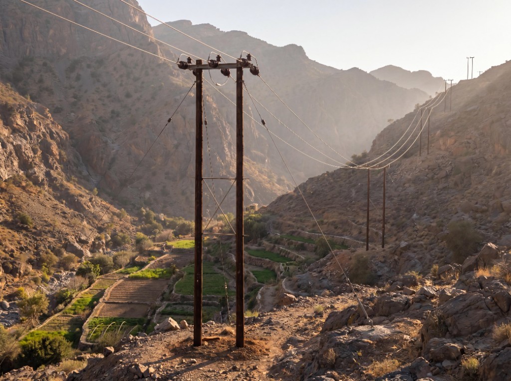 Wooden poles in use - Oman